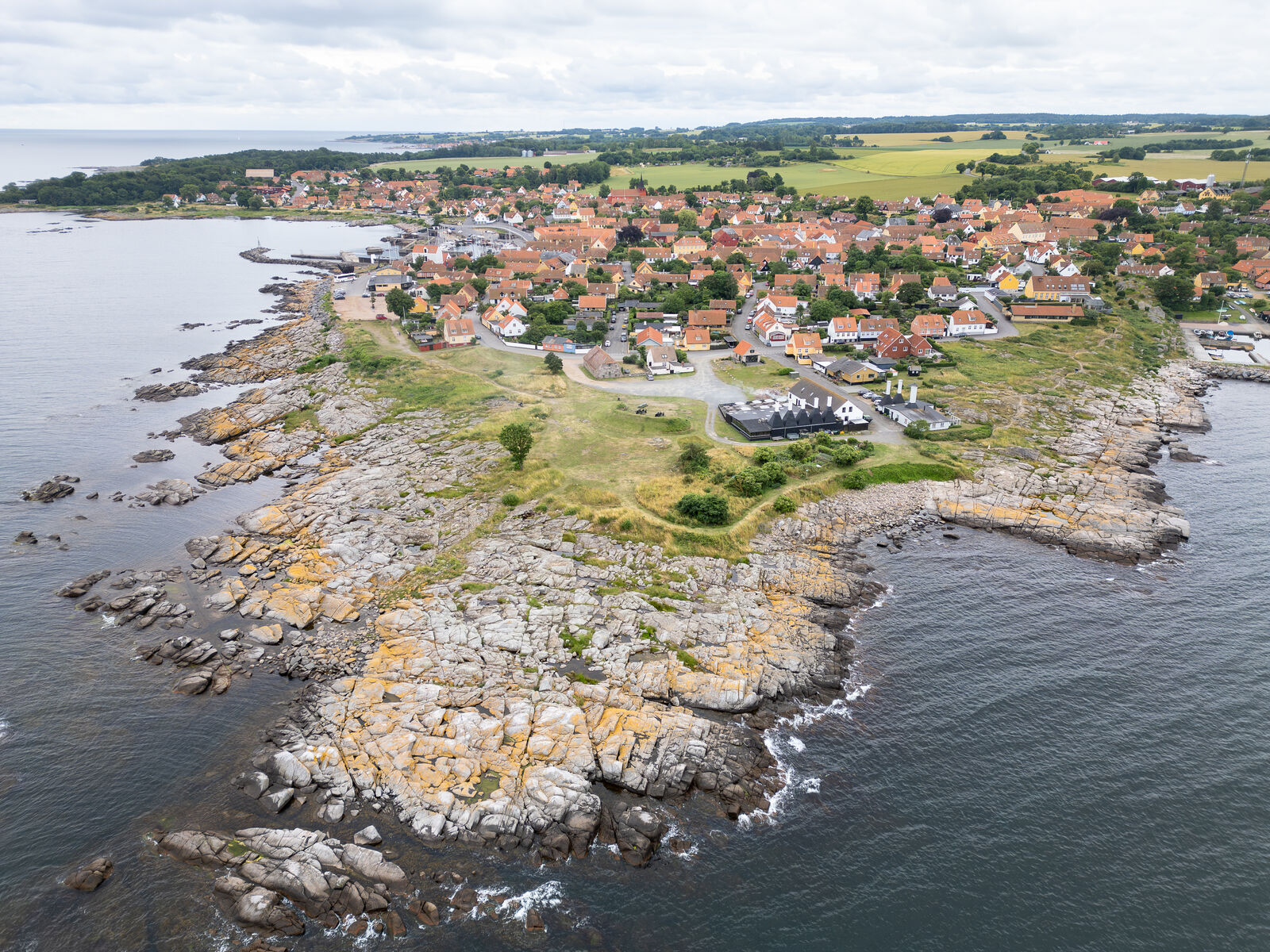 Luftfoto af Svaneke, Bornholm